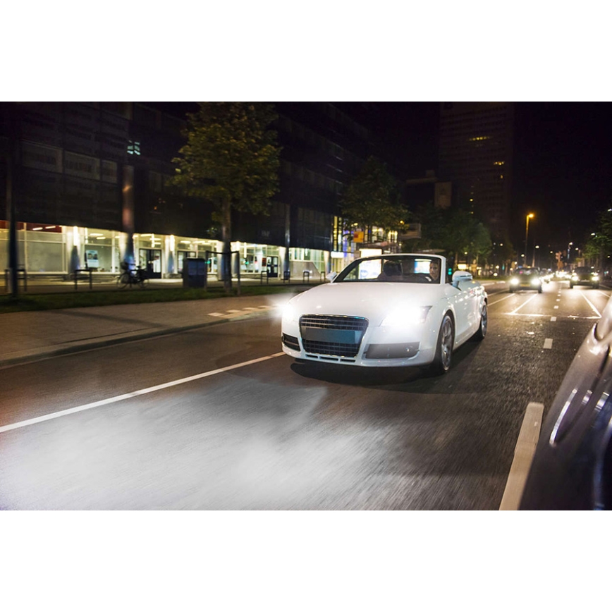 НАБОР 2x Автомобильная лампа Philips WHITEVISION 12972WHVSM H7 PX26d/55W/12V 3700K + двухпозиционные лампы