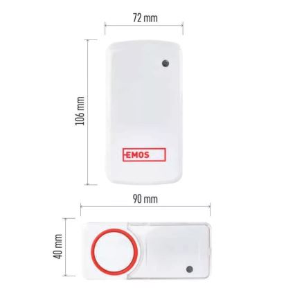 НАБОР 2x Беспроводной дверной звонок в розетку 230V IP44