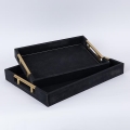 НАБОР 2x Декоративный поднос 40x30/34x24 cm черная