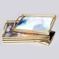 НАБОР 2x Декоративный поднос 40x30/35x25 cm золотая