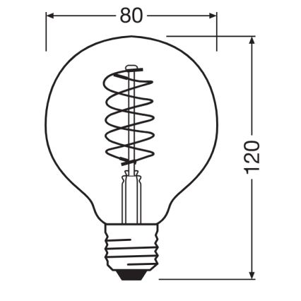 НАБОР 2x диммируемых светодиодных ламп VINTAGE FILAMENT E27/7,8W/230V 1800K - Osram
