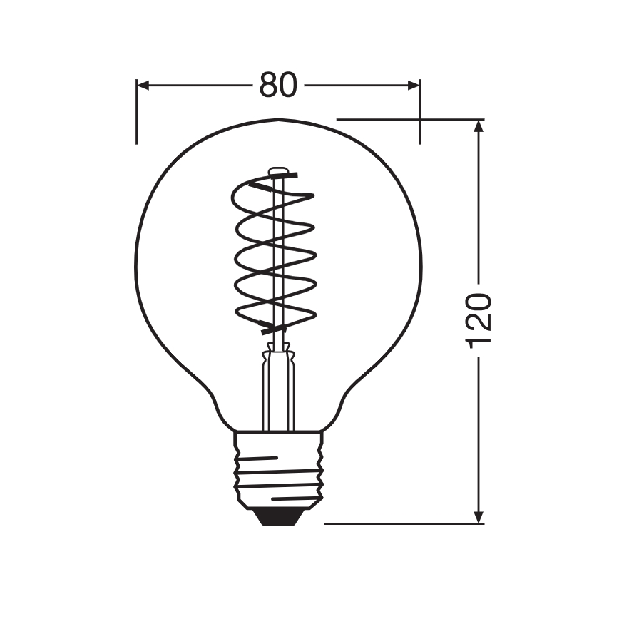 НАБОР 2x диммируемых светодиодных ламп VINTAGE FILAMENT E27/7,8W/230V 1800K - Osram