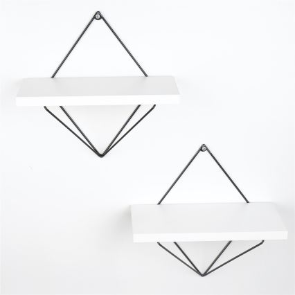 НАБОР 2x Настенная полка 14x30 см белый