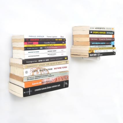 НАБОР 2x Настенная полка 15x21 см черная/белая