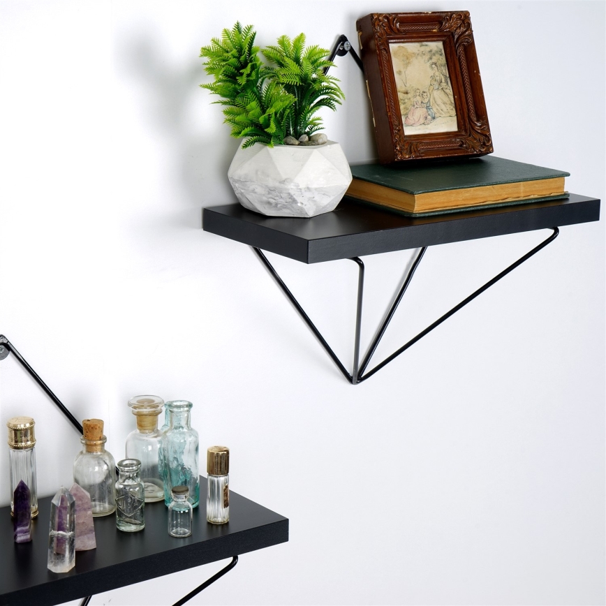 НАБОР 2x Настенная полка черный