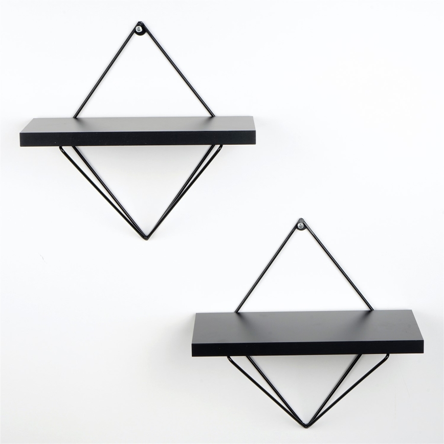 НАБОР 2x Настенная полка черный
