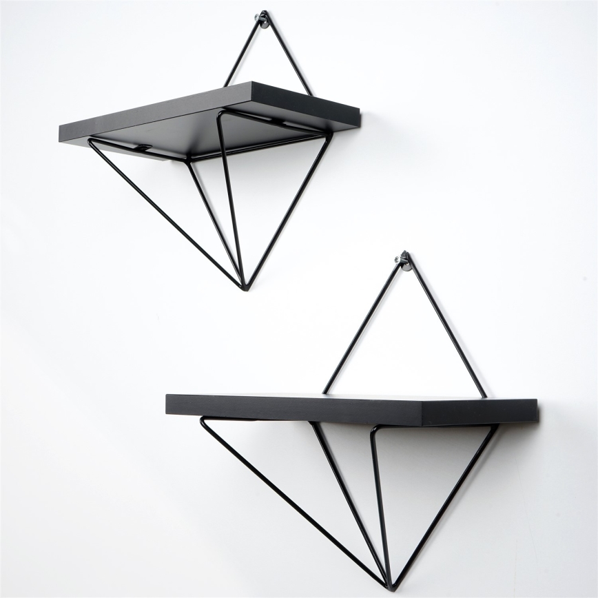 НАБОР 2x Настенная полка черный