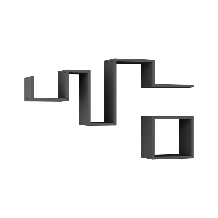 НАБОР 2x Настенная полка FOLLOW антрацит