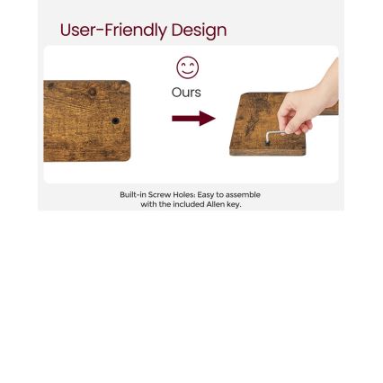 Набор 2x настенных полок SHELFY коричневые/чёрные