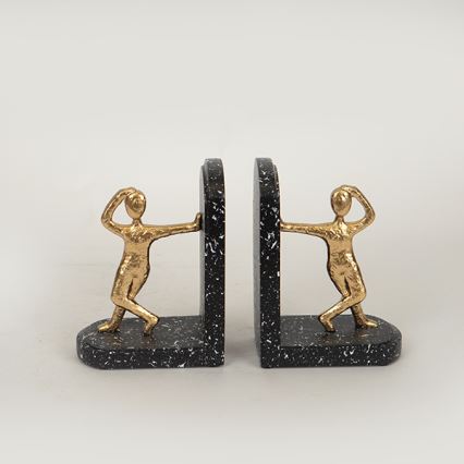 НАБОР 2x Подставка для книг золотая/черная