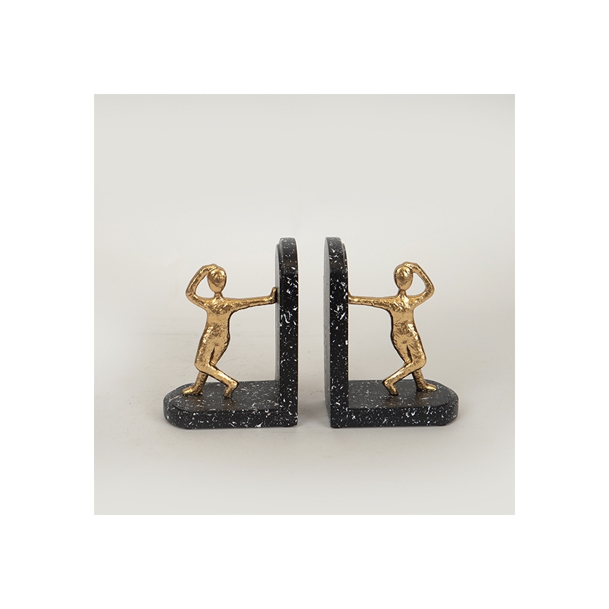 НАБОР 2x Подставка для книг золотая/черная