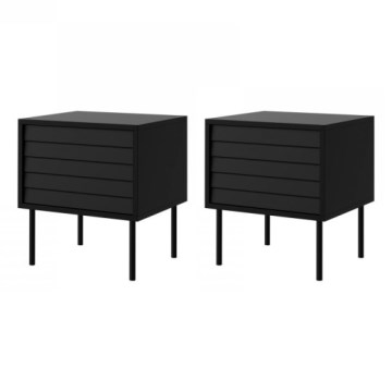НАБОР 2x Прикроватная тумба CORTINA 51x45 см черный