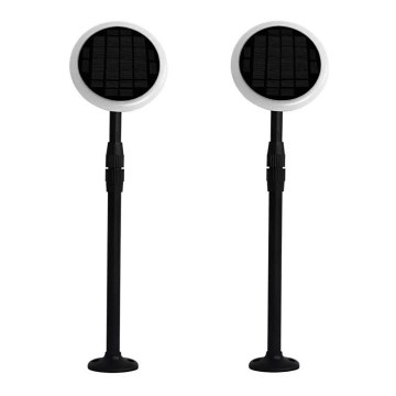 НАБОР 2x Регулируемая светодиодная лампа на солнечной батарее GARDEN LED/3W/5V 42-80 см 3000K IP65