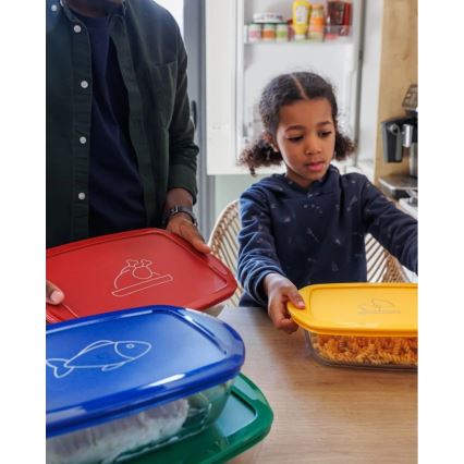 Набор 2x стеклянных контейнеров для продуктов PYREX 1,2/2,5 l