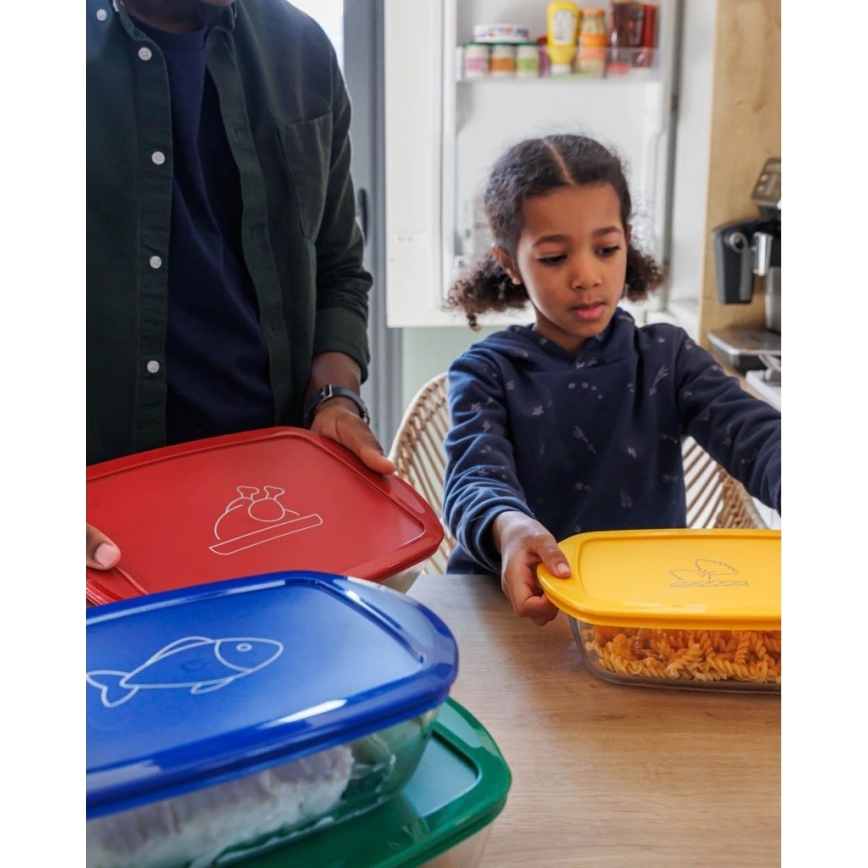 Набор 2x стеклянных контейнеров для продуктов PYREX 1,2/2,5 l