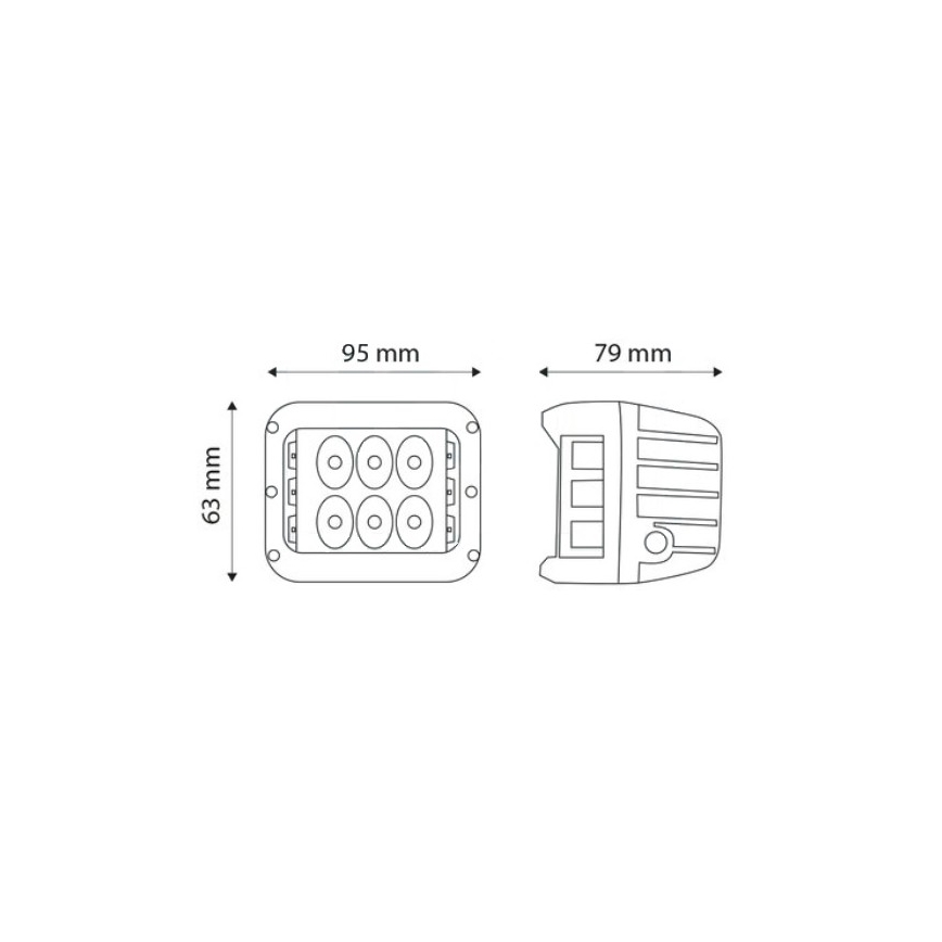 НАБОР 2x Светодиодная автомобильная фара CREE LED/27W/10-30V IP67