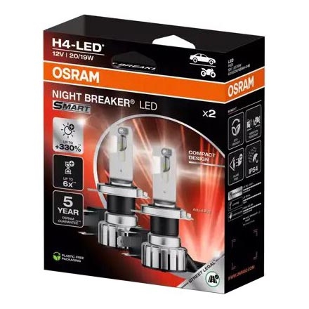 НАБОР 2x Светодиодная автомобильная лампа NIGHT BREAKER H4 P43t/20/19W/12V - Osram