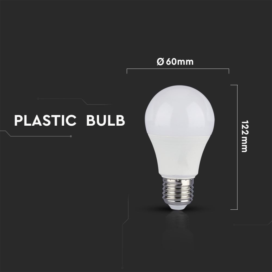 НАБОР 2x Светодиодная лампочка с регулированием яркости A60 E27/9W/230V 6400K