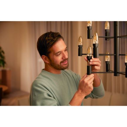 НАБОР 2x Светодиодная лампочка с регулированием яркости Philips Hue WHITE AMBIANCE E14/4,6W/230V