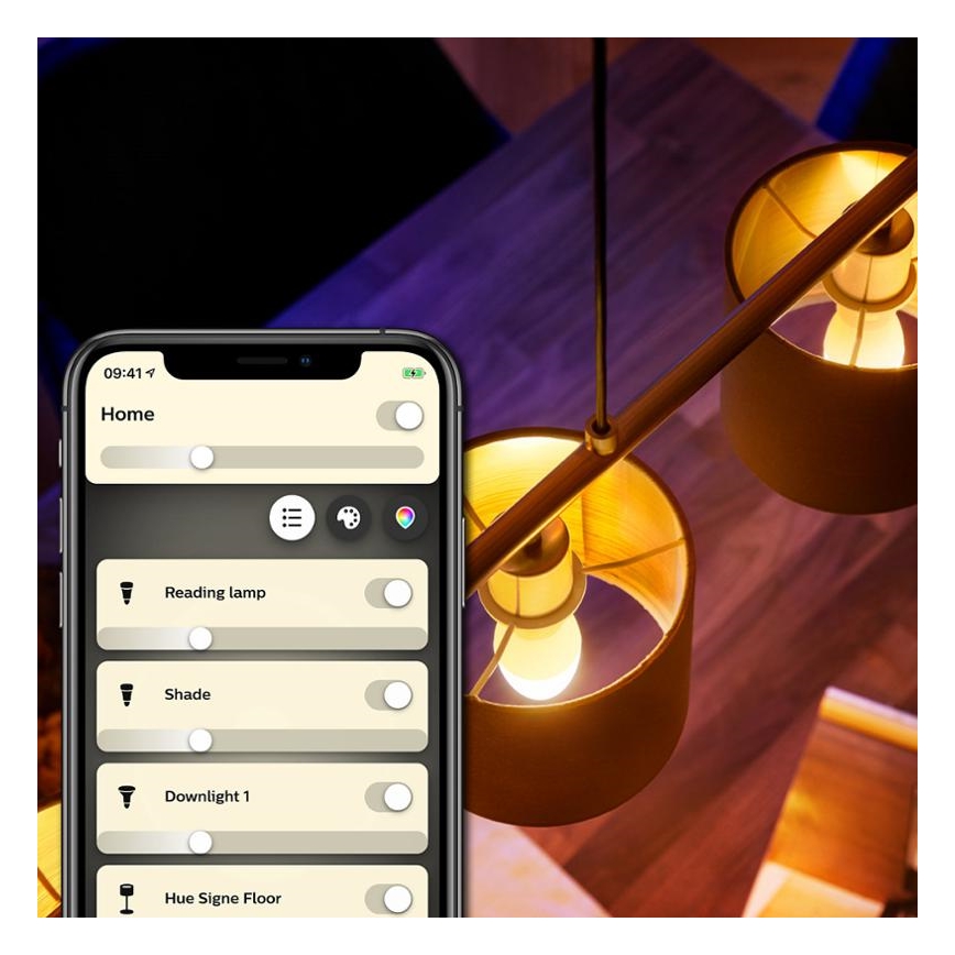 НАБОР 2x Светодиодная лампочка с регулированием яркости Philips Hue WHITE E14/5,5W/230V 2700K