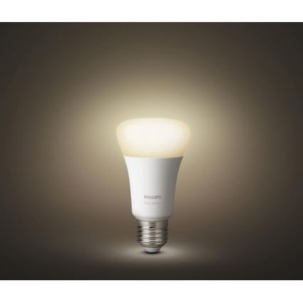 НАБОР 2x Светодиодная лампочка с регулированием яркости Philips Hue WHITE E27/9W/230V 2700K