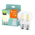 НАБОР 2x Светодиодная лампочка с регулированием яркости SMART+ A60 E27/6W/230V 2700K - Ledvance