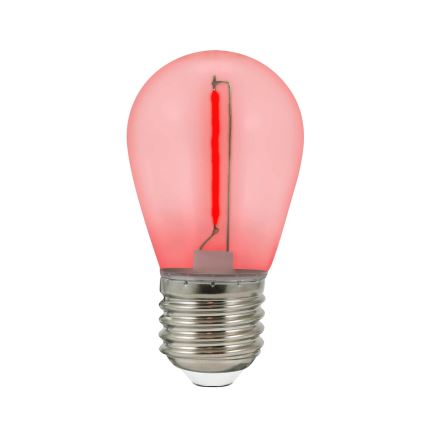 НАБОР 2x Светодиодная лампочка PARTY E27/0,3W/36V красный