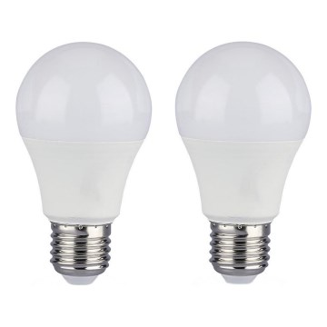 НАБОР 2x Светодиодная лампочка с регулированием яркости A60 E27/9W/230V 6400K