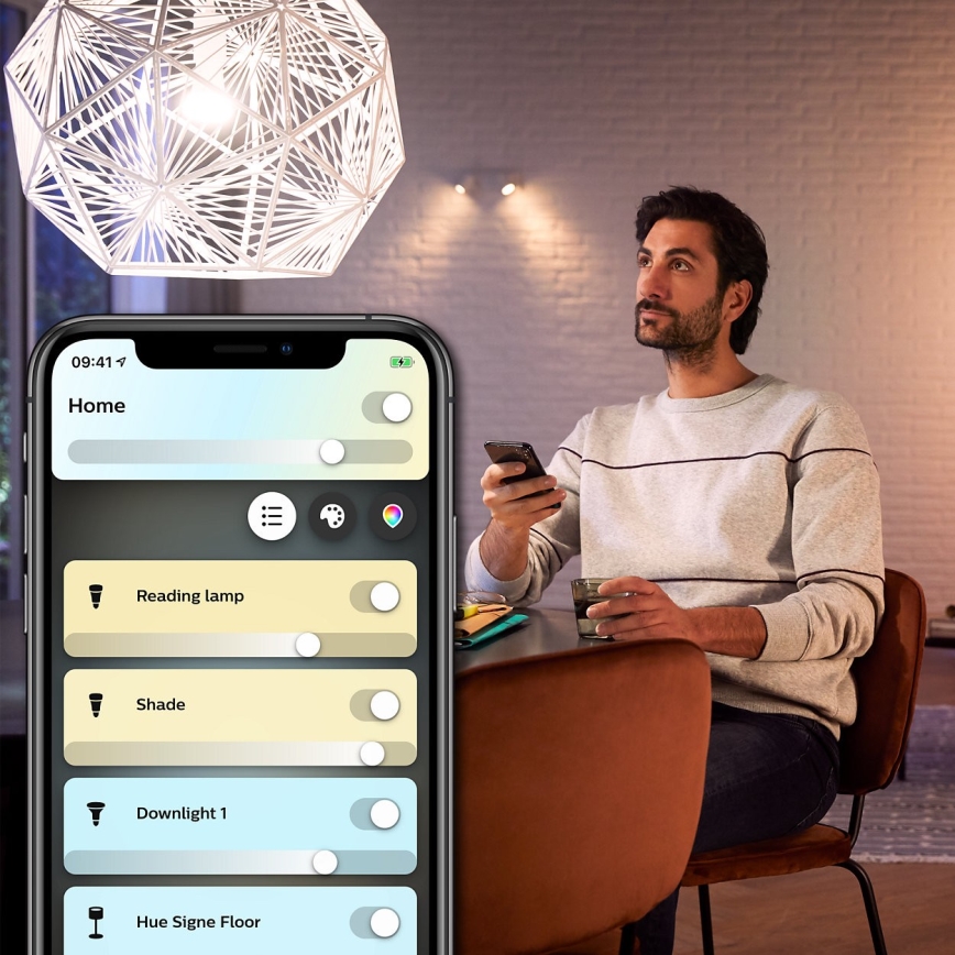 НАБОР 2x Светодиодная лампочка с регулированием яркости Philips Hue WHITE AMBIANCE B39 E14/4W/230V 2200K - 6500K