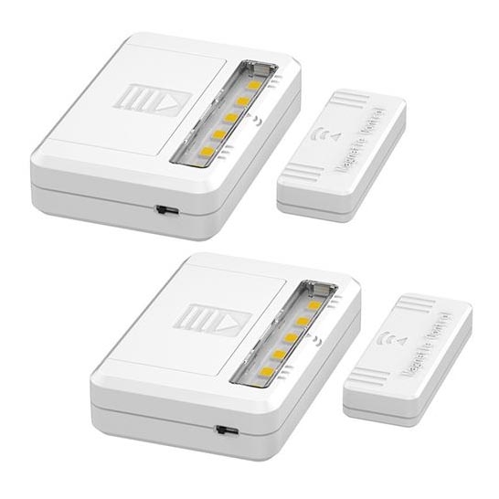 НАБОР 2x Светодиодная подсветка для шкафа LED/0,5W/2xAAA