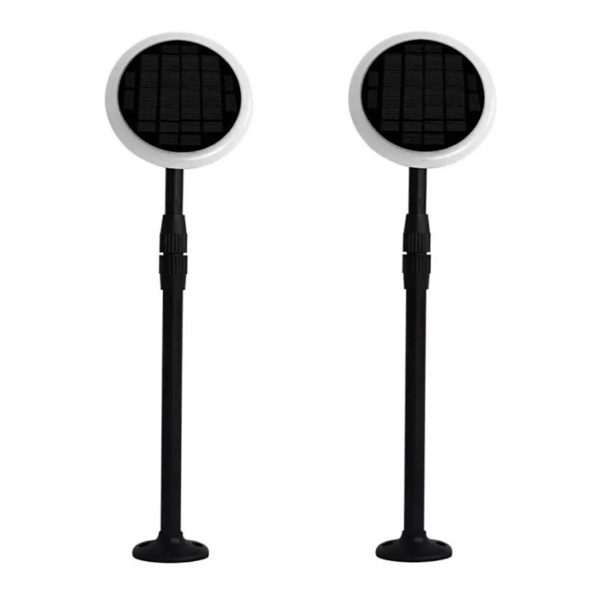 НАБОР 2x Светодиодная регулируемая лампа на солнечной батарее GARDEN LED/3W/5V 42-80 см 4000K IP65
