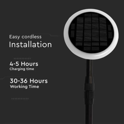 НАБОР 2x Светодиодная регулируемая лампа на солнечной батарее GARDEN LED/3W/5V 42-80 см 4000K IP65
