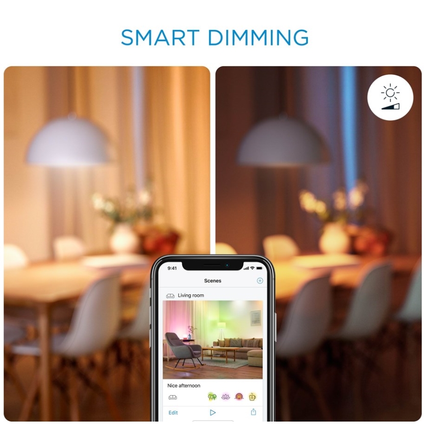 НАБОР 2x Светодиодная RGBW-лампочка с регулированием яркости A60 E27/8,5W/230V 2200-6500K Wi-Fi+RC - WiZ