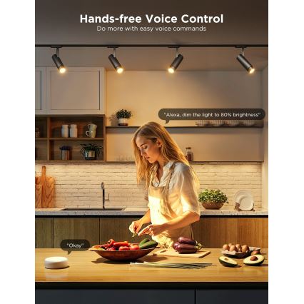 НАБОР 2x Светодиодная RGBWW-лампочка с регулированием яркости GU10/4,8W/230V 2700-6500K Wi-Fi - Govee