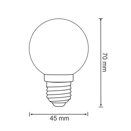 Набор 2x светодиодные лампочки PARTY E27/0,5W/36V белые