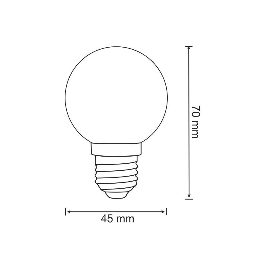 Набор 2x светодиодные лампочки PARTY E27/0,5W/36V белые