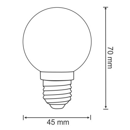 Набор 2x светодиодные лампочки PARTY E27/0,5W/36V зеленые