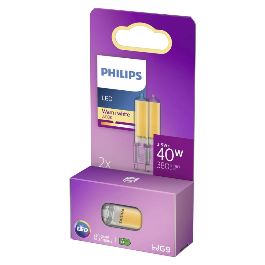Набор 2x светодиодные лампы Philips G9/3,5W/230V 2700K