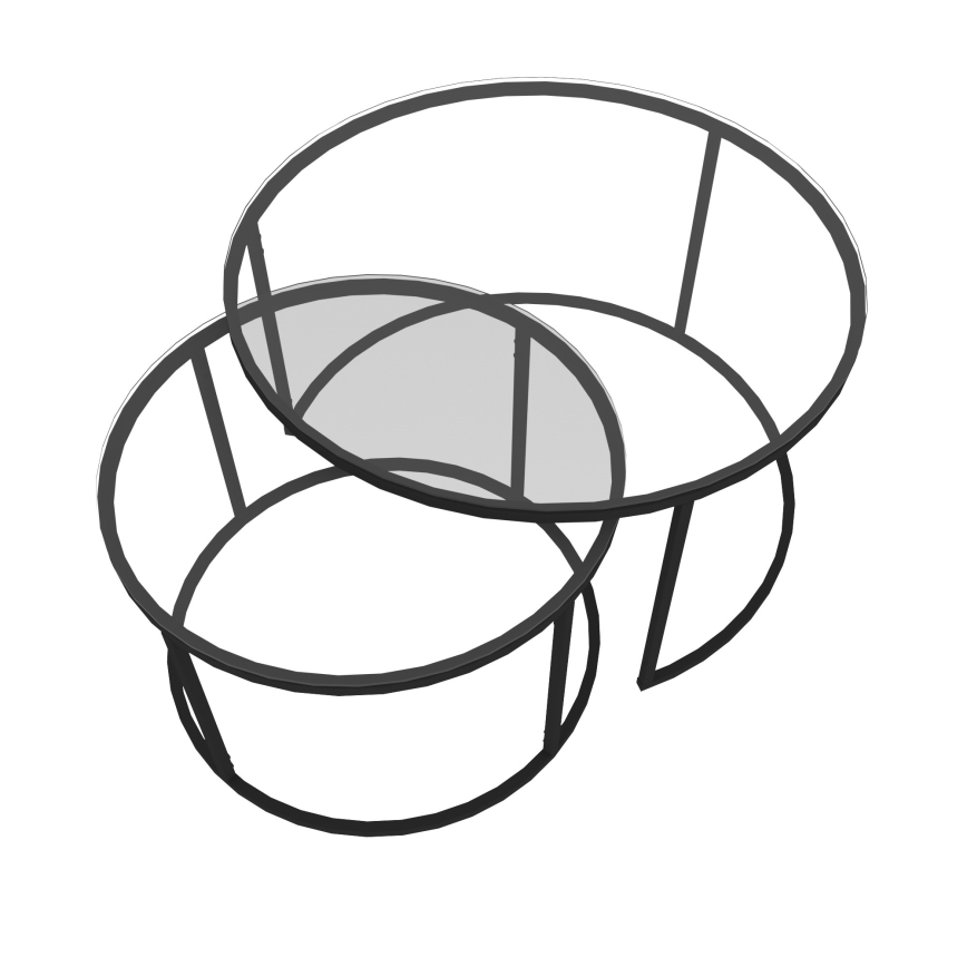 НАБОР 2x Журнальный столик BELARUS черный