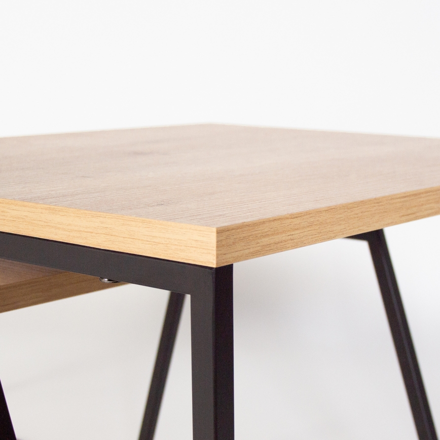 НАБОР 2x Журнальный столик PAL бежевый/черный