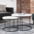 НАБОР 2x Журнальный столик RAGNAR черный/белый