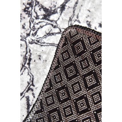 НАБОР из 2 шт. Коврик для ванной MARBLE 60x100 см белый/черный