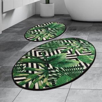 НАБОР 2x Коврик для ванной TROPIC 60/100 см зеленый