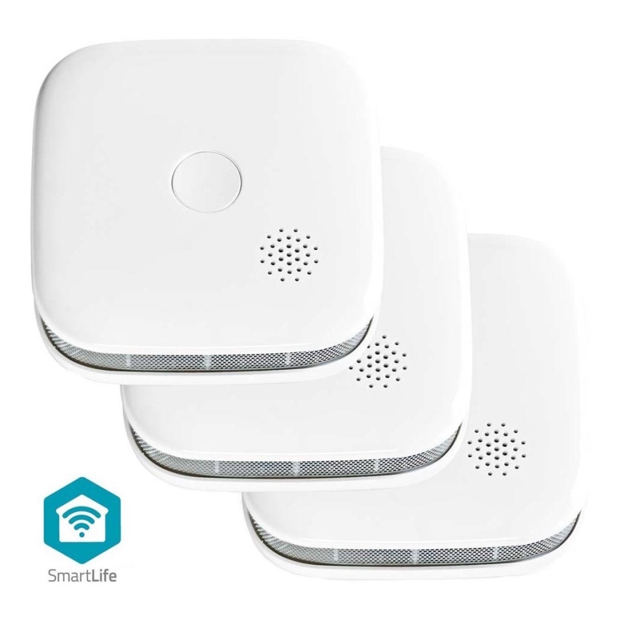 НАБОР 3x Детектор дыма SmartLife 3V/1xCR123A Wi-Fi Tuya