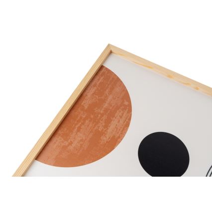 НАБОР 3x Фотография в фоторамке 50x70 см бежевый/коричневый