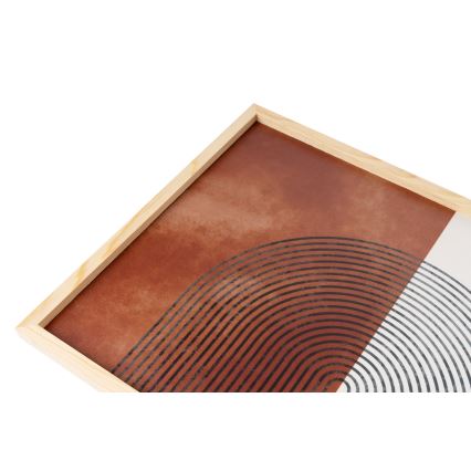 НАБОР 3x Фотография в фоторамке 50x70 см бежевый/коричневый