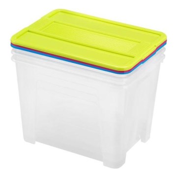 НАБОР 3x Ящик для хранения TEX BOX 21 л