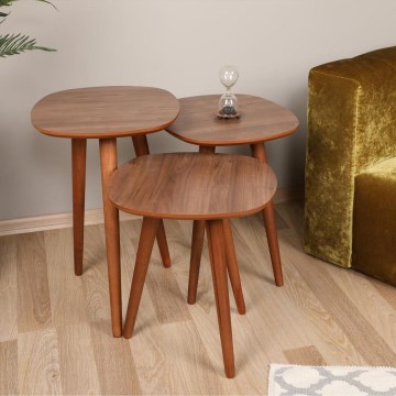 НАБОР 3x Столик TYN коричневый