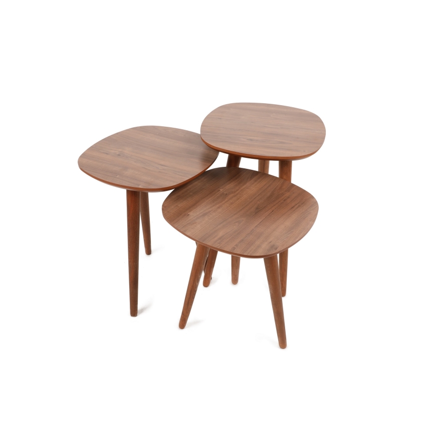 НАБОР 3x Столик TYN коричневый