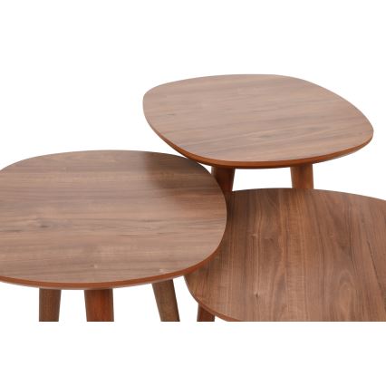 НАБОР 3x Столик TYN коричневый